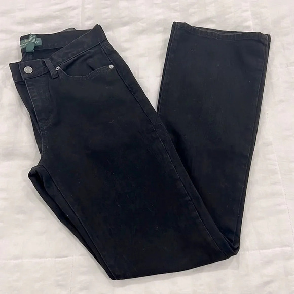 Ralph Lauren black classic bootcut jeans size 2 - Picture 8 of 13